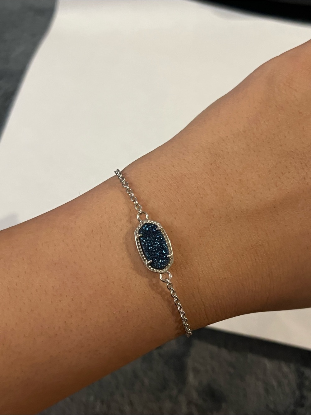 Kendra Scott Silver and Blue bracelet